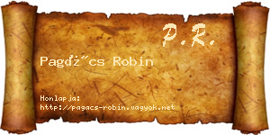 Pagács Robin névjegykártya